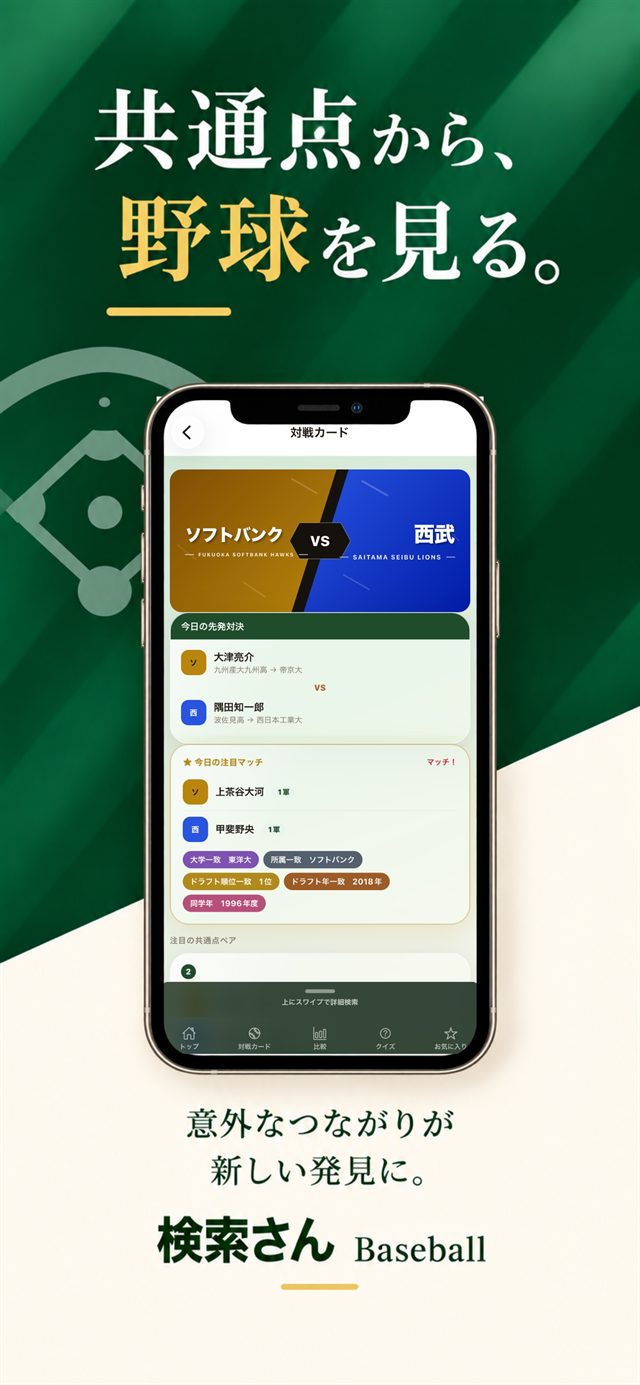 対戦カードの画面